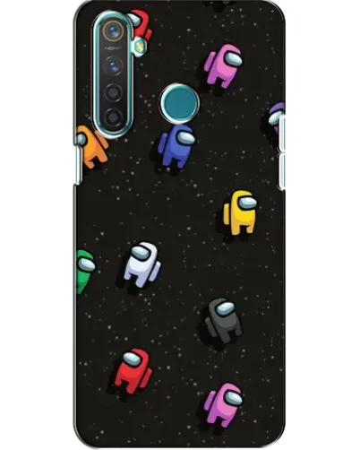 Чехол для Realme 5 с картинкой «Космический паттерн Among Us»