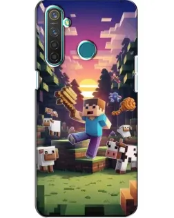 Чехол для Realme 5 с картинкой «Стив на ферме» Чехол для Realme 5 с картинкой «Стив на ферме»