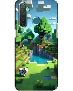 Чехол для Realme 5 с картинкой «Minecraft летний день»