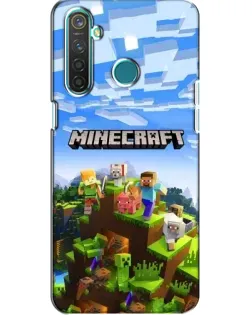 Чехол для Realme 5 с картинкой «Minecraft классический мир»