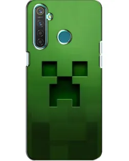 Чехол для Realme 5 с картинкой «Крипер микро-дизайн»
