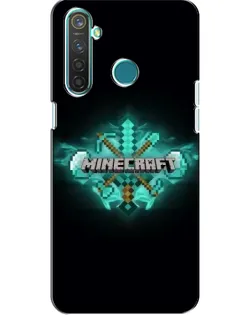 Чехол для Realme 5 с картинкой «Minecraft Diamond лого»