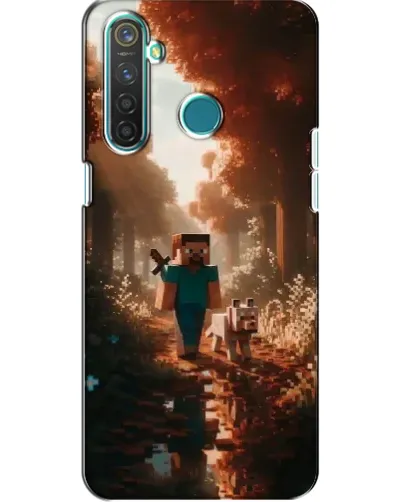 Чехол для Realme 5 с картинкой «Стив в лесу»