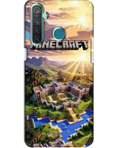 Чехол для Realme 5 с картинкой «Minecraft панорама»