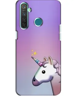 Чехол для Realme 5 с картинкой «Единорог градиент»