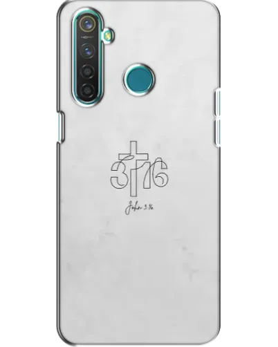 Чехол для Realme 5 с картинкой «Иоанна 3:16 Крест»