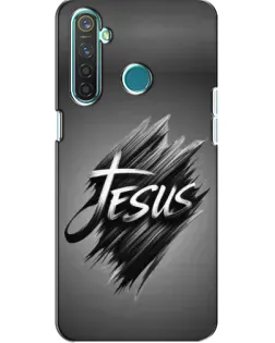 Чехол для Realme 5 с картинкой «Надпись Jesus Graffiti»