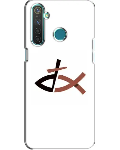 Чехол для Realme 5 с картинкой «Рыба и крест»
