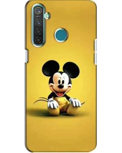 Чехол для Realme 5 с картинкой «Микки на желтом»