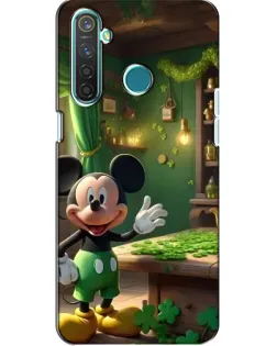 Чехол для Realme 5 с картинкой «Микки в мастерской»