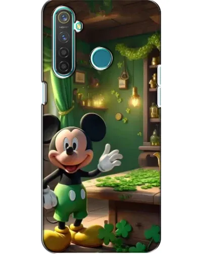 Чехол для Realme 5 с картинкой «Микки в мастерской»