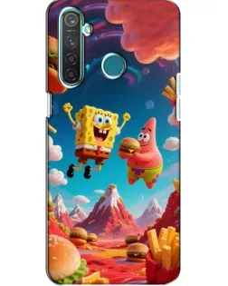 Чехол для Realme 5 с картинкой «Космический фастфуд»