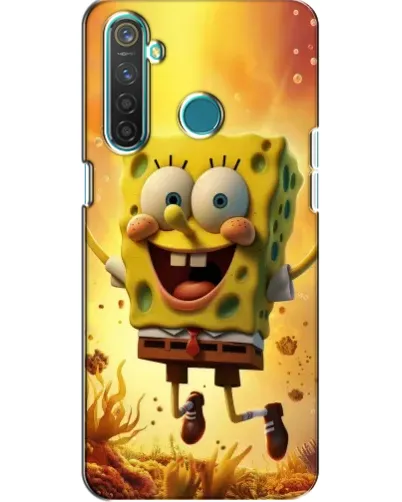 Чехол для Realme 5 с картинкой «Губка Боб прыгает» Чехол для Realme 5 с картинкой «Губка Боб прыгает»