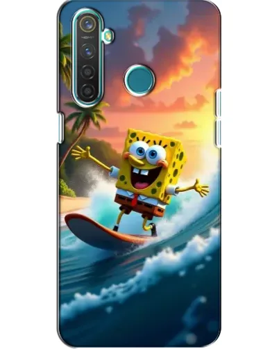 Чехол для Realme 5 с картинкой «Губка Боб серфингист» Чехол для Realme 5 с картинкой «Губка Боб серфингист»