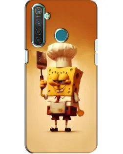 Чехол для Realme 5 с картинкой «Губка Боб повар»