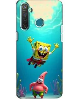 Чехол для Realme 5 с картинкой «Спанч Боб под водой»