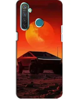 Чехол для Realme 5 с картинкой «Cybertruck на Марсе»