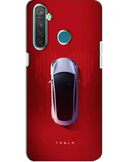 Чехол для Realme 5 с картинкой «Tesla Top View»
