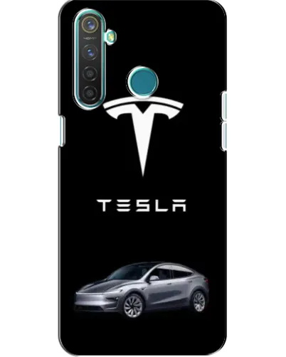 Чехол для Realme 5 с картинкой «Tesla Model Y»