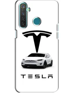 Чехол для Realme 5 с картинкой «Tesla White Style»