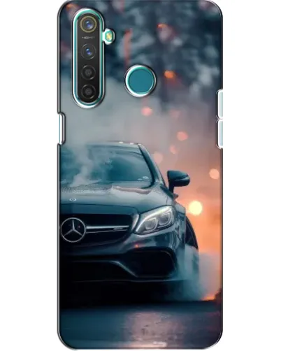 Чехол для Realme 5 с картинкой «Mercedes — ночной город»