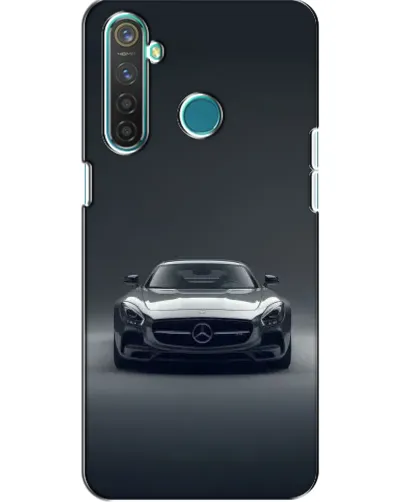 Чехол для Realme 5 с картинкой «Mercedes на черном»