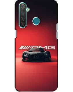 Чехол для Realme 5 с картинкой «Mercedes AMG — красная линия»