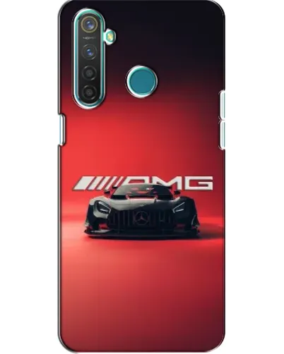 Чехол для Realme 5 с картинкой «Mercedes AMG — красная линия»