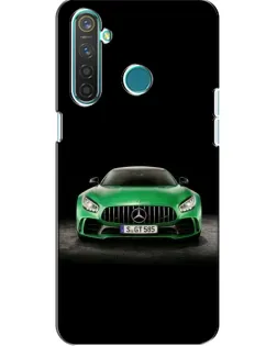 Чехол для Realme 5 с картинкой «Mercedes — неоновый лого»