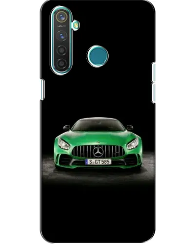 Чехол для Realme 5 с картинкой «Mercedes — неоновый лого»