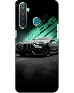 Чехол для Realme 5 с картинкой «Темный Mercedes AMG»