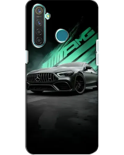 Чехол для Realme 5 с картинкой «Темный Mercedes AMG»