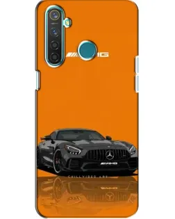 Чехол для Realme 5 с картинкой «Оранжевый Mercedes AMG»