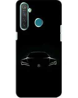 Чехол для Realme 5 с картинкой «Mercedes — силуэт авто»