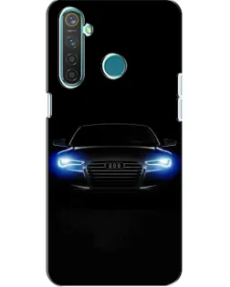 Чехол для Realme 5 с картинкой «Audi в неоне»