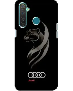 Чехол для Realme 5 с картинкой «Графика — пантера и Audi»