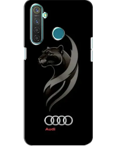 Чехол для Realme 5 с картинкой «Графика — пантера и Audi»