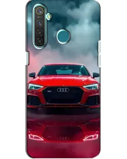 Чехол для Realme 5 с картинкой «Audi RS — красный стиль»