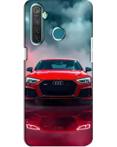 Чехол для Realme 5 с картинкой «Audi RS — красный стиль»