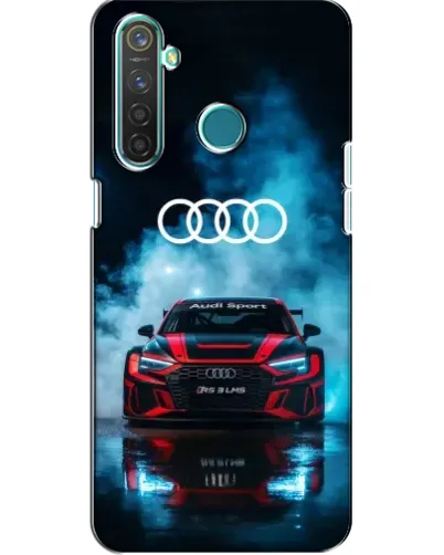 Чехол для Realme 5 с картинкой «Audi Sport — неон»
