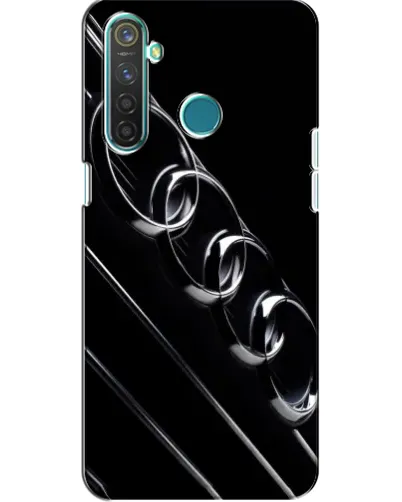 Чехол для Realme 5 с картинкой «Audi — абстрактные кольца»