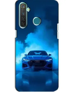 Чехол для Realme 5 с картинкой «Audi — голубая энергия»