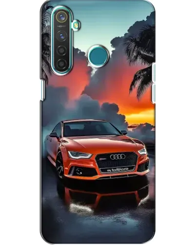 Чехол для Realme 5 с картинкой «Audi — закат»
