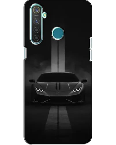 Чехол для Realme 5 с картинкой «Lamborghini симметрия дорог»