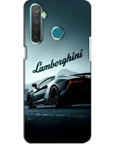 Чехол для Realme 5 с картинкой «Классическая надпись Lamborghini»