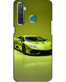 Чехол для Realme 5 с картинкой «Салатовый Lamborghini Huracan»