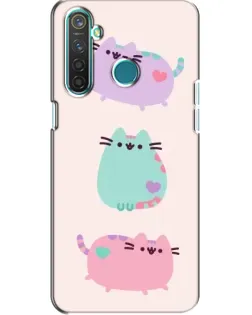 Чехол для Realme 5 с картинкой «Pusheen трио»