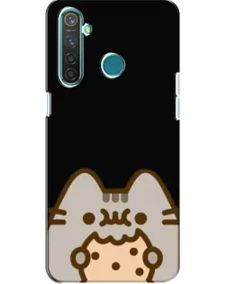 Чехол для Realme 5 с картинкой «Пушин на черном»