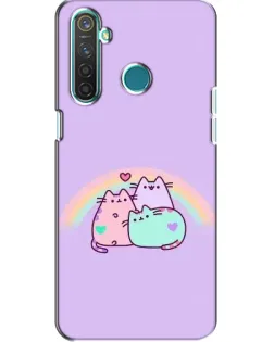 Чехол для Realme 5 с картинкой «Радужные Пушины»