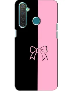 Чехол для Realme 5 с картинкой «Половинки банта»